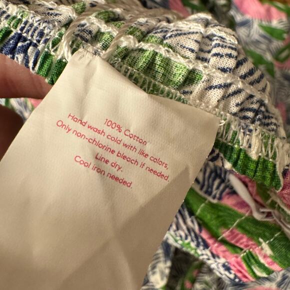 NWT Liberty & Justice Midi Dress Small Pink Green Tropical Resort Vacation - Picture 11 of 11